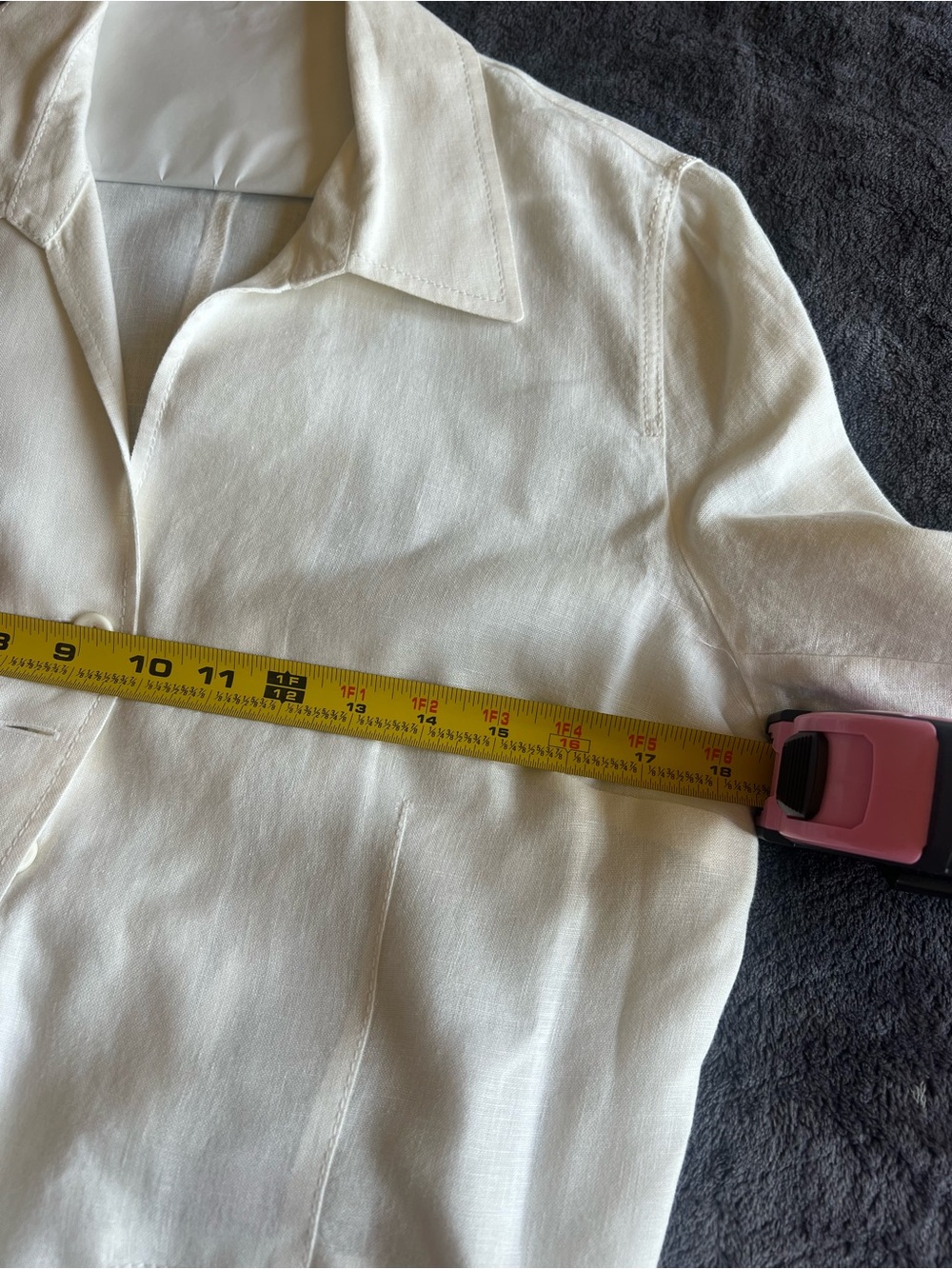 Talbots White Button-Front Linen-Blend Jacket - Picture 7 of 7